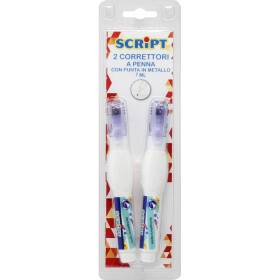 Script set 2 correttori a penna con punta in metallo 7ml