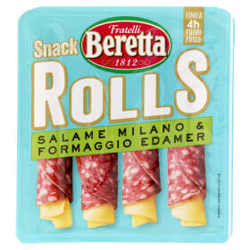 Fratelli Beretta Snack Rolls Salame Milano & Formaggio Edamer 60 g
