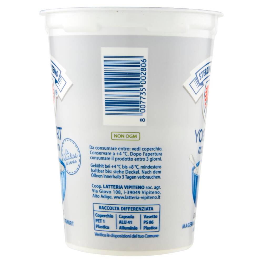 Sterzing Vipiteno Bio Yogurt Da Latte Fieno Intero Bianco 500 G