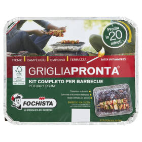 Fochista Grigliapronta Kit Completo per Barbecue 