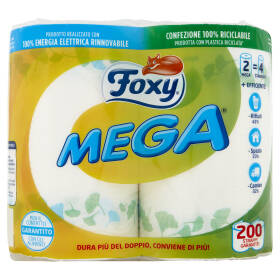 Foxy Mega carta cucina 2 maxi rotoli 2 veli decorati