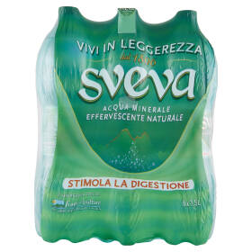 SVEVA, Acqua Minerale Effervescente Naturale 1,5L x 6 (PET)