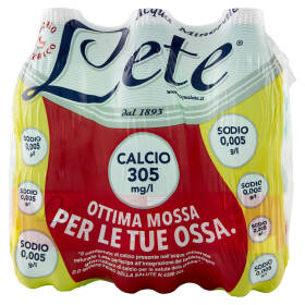 Lete Acqua Minerale Effervescente Naturale 6 x 50 cl