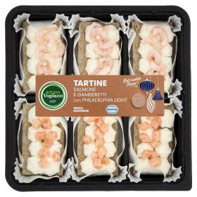 arturo Vogliazzi Tartine Salmone e Gamberetti con Philadelphia Light 240 g