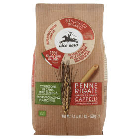 alce nero Penne Rigate Varietà di Grano Cappelli 500 g