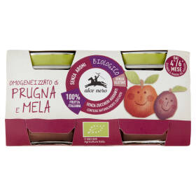 alce nero Omogeneizzato di Prugna e Mela 2 x 80 g