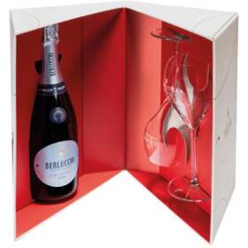 Berlucchi saten 75cl con 2 flutes