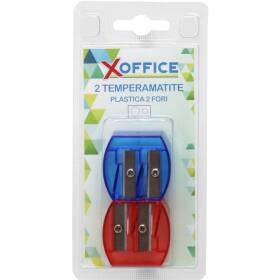 2 temperamatite in plastica a 2 fori xoffice