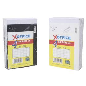 Bloc notes pigna a6 a quadretti da 5mm, confezione da 4pz