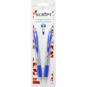 Penna a scatto redo cancellabile ricaricabile blu, incluso refill