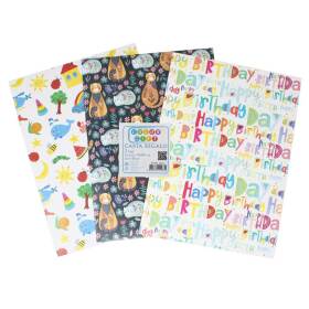 Fogli carta regalo fantasia 100x70 3 fogli