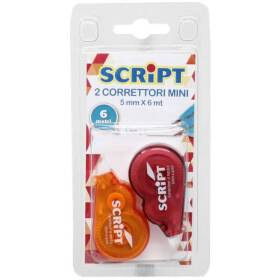 2 correttori script minimouse a nastro 5mm x 6mt