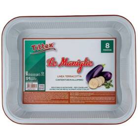 Tittex food le maniglie linea terracotta contenitori in alluminio 8 porzioni 1pz