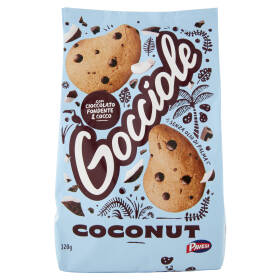 Pavesi Gocciole Coconut Biscotti con Gocce di Cioccolato Fondente e Cocco 320g