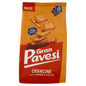 Gran Pavesi Crancine Gusto Paprika Dolce Snack Cotte al Forno 6 Pacchetti 180g