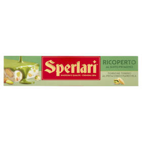 Sperlari Ricoperto al Gusto Pistacchio Torrone Tenero al Pistacchio e Mandorla 200 g