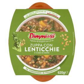 DimmidiSì Zuppa con Lenticchie e Cime di Rapa 620 g