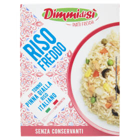 DimmidiSì Piatti Freschi Riso Freddo con Tonno Pinna Gialla e Riso Italiano 200 g