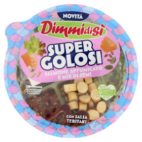 DimmidiSì Super Golosi Salmone Affumicato e Mix di Semi con Salsa Teriyaki 130 g