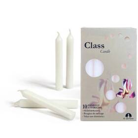 Candele steariche bianche 10 pz