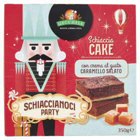 Gecchele Schiaccia Cake con crema al gusto Caramello Salato 350 g