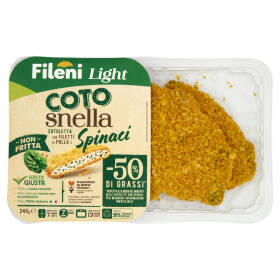 Fileni Light Cotosnella Cotoletta con Filetti di Pollo e Spinaci 0,240 kg