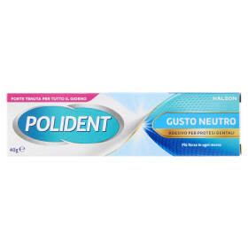 Polident gusto neutro adesivo protesi dentiera con tenuta giornaliera senza aromi artificiali 40 gr