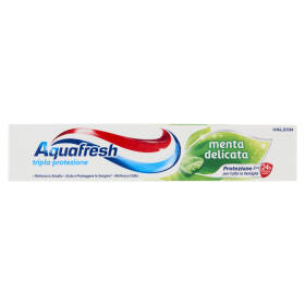 Aquafresh Tripla protezione dentifricio 3 in 1 gusto menta delicata e protezione denti 75 ml