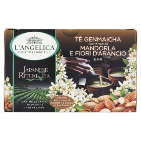 L'Angelica Japanese Ritual Tea Tè Genmaicha Aromatizzato Mandorla e Fiori d'Arancio 15 Filtri 22,5 g