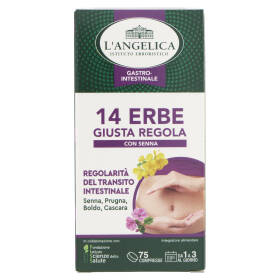 L'Angelica Gastro-Intestinale 14 Erbe Giusta Regola con Senna 75 Compresse 37,5 g