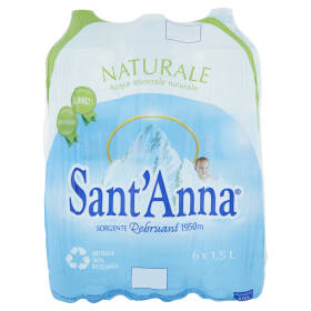 Sant'Anna Sorgente Rebruant 1950 m Naturale 6 x 1,5 L