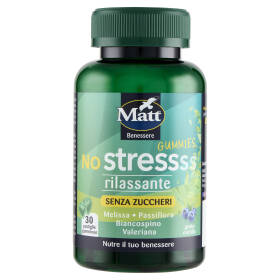 Matt Benessere No Stressss Gummies gusto mirtillo 30 pastiglie gommose 90 g