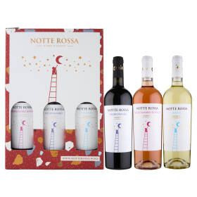 Notte Rossa Fiano Salento IGP + Negroamaro Rosato Salento IGP + Negroamaro Salento IGP 3 x 0,75 L