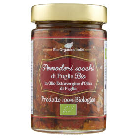 Bio Organica Italia Pomodori secchi di Puglia Bio in Olio Extravergine d'Oliva di Puglia 280 g
