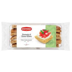 Cerrone fantasie di grano misto friabili e gustose fette di pane tostato, a lenta essiccatura 300g