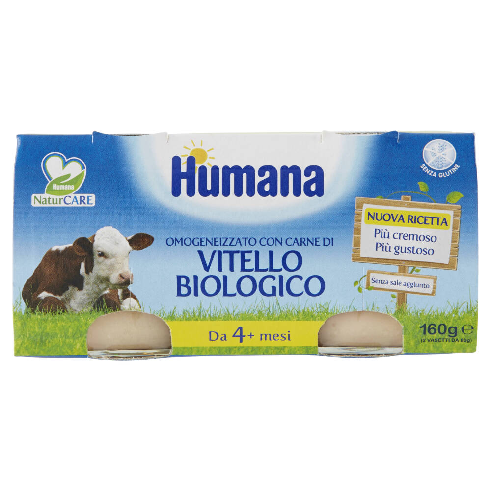 Humana NaturCare Omogeneizzato Biologico Vitello 2 x 80 g