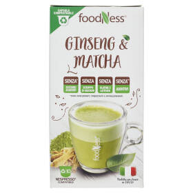 foodNess Ginseng & Matcha Compostabile Nespresso Compatibile 10 x 7 g