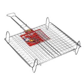 Graticola bombata con piedi per barbecue e fornacelle 40x45 cm
