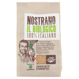 Italia Zuccheri Nostrano il Biologico 100% Italiano Zucchero Grezzo di Barbabietola 500 g