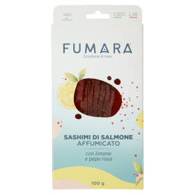 Fumara Sashimi di Salmone Affumicato con limone e pepe rosa 100 g