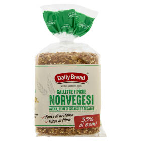 DailyBread Gallette Tipiche Norvegesi Avena, Semi di Girasole e Sesamo 190 g