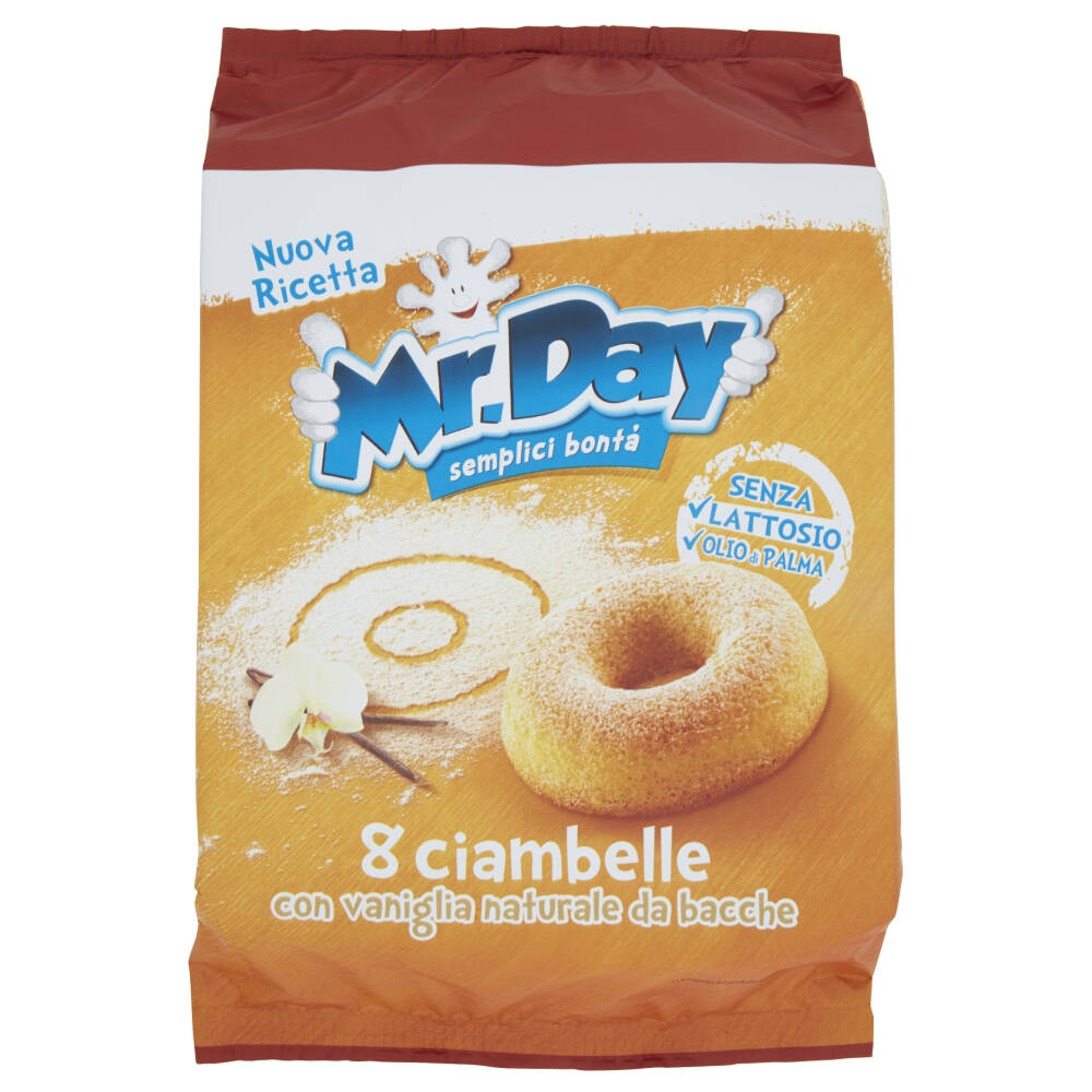 Mr.Day ciambelle con vaniglia naturale da bacche 8 x 38 g