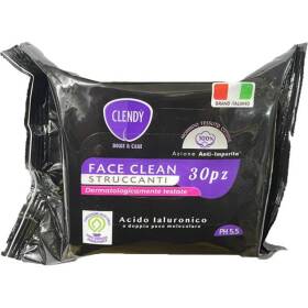 Clendy face clean struccanti con acido ialuronico 30 pezzi