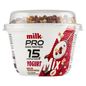 Milk Pro High Protein 15g Yogurt Bianco con Cioccolato e Nocciole 180 g