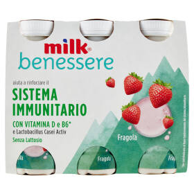 Milk benessere aiuta a rinforzare il Sistema Immunitario Fragola 6 x 100 g