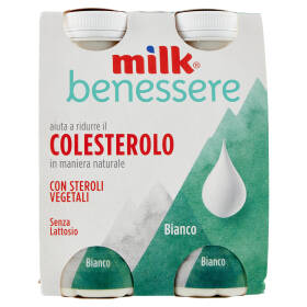 Milk benessere aiuta a ridurre il Colesterolo in maniera naturale Bianco 4 x 100 g
