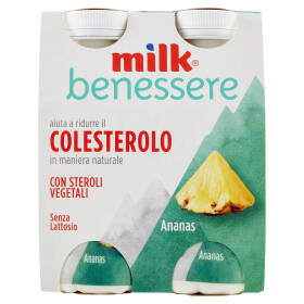Milk benessere aiuta a ridurre il Colesterolo in maniera naturale Ananas 4 x 100 g
