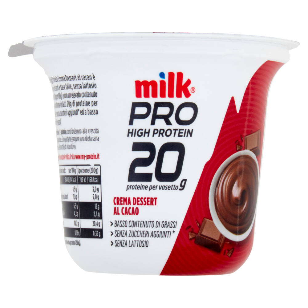 Milk Pro High Protein 20g Crema Dessert al Gusto Burro di Arachidi e Cacao  200 g