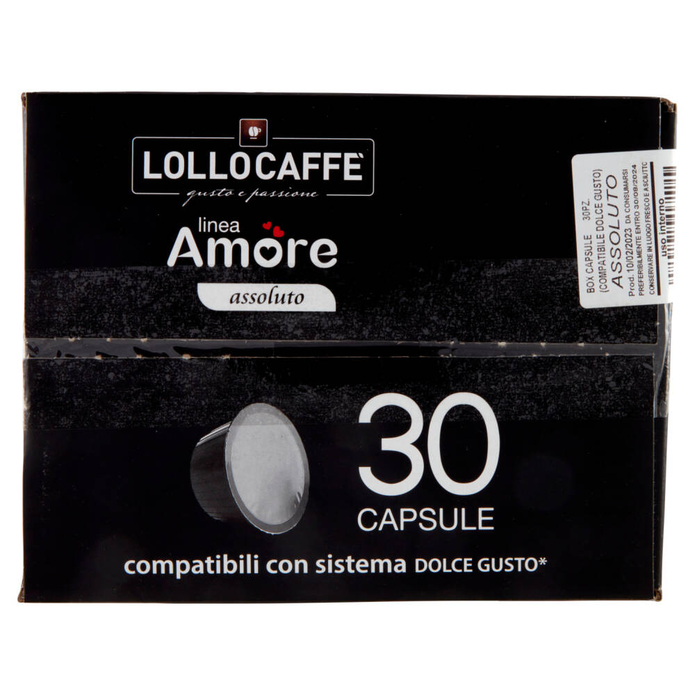 Lollo Caffè linea Amore assoluto 30 Capsule compatibili con sistema Dolce  Gusto* 30 x 7,5 g
