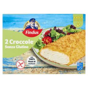 Capitan Findus 2 Croccole Senza Glutine con 100% Filetti di Merluzzo 250 g